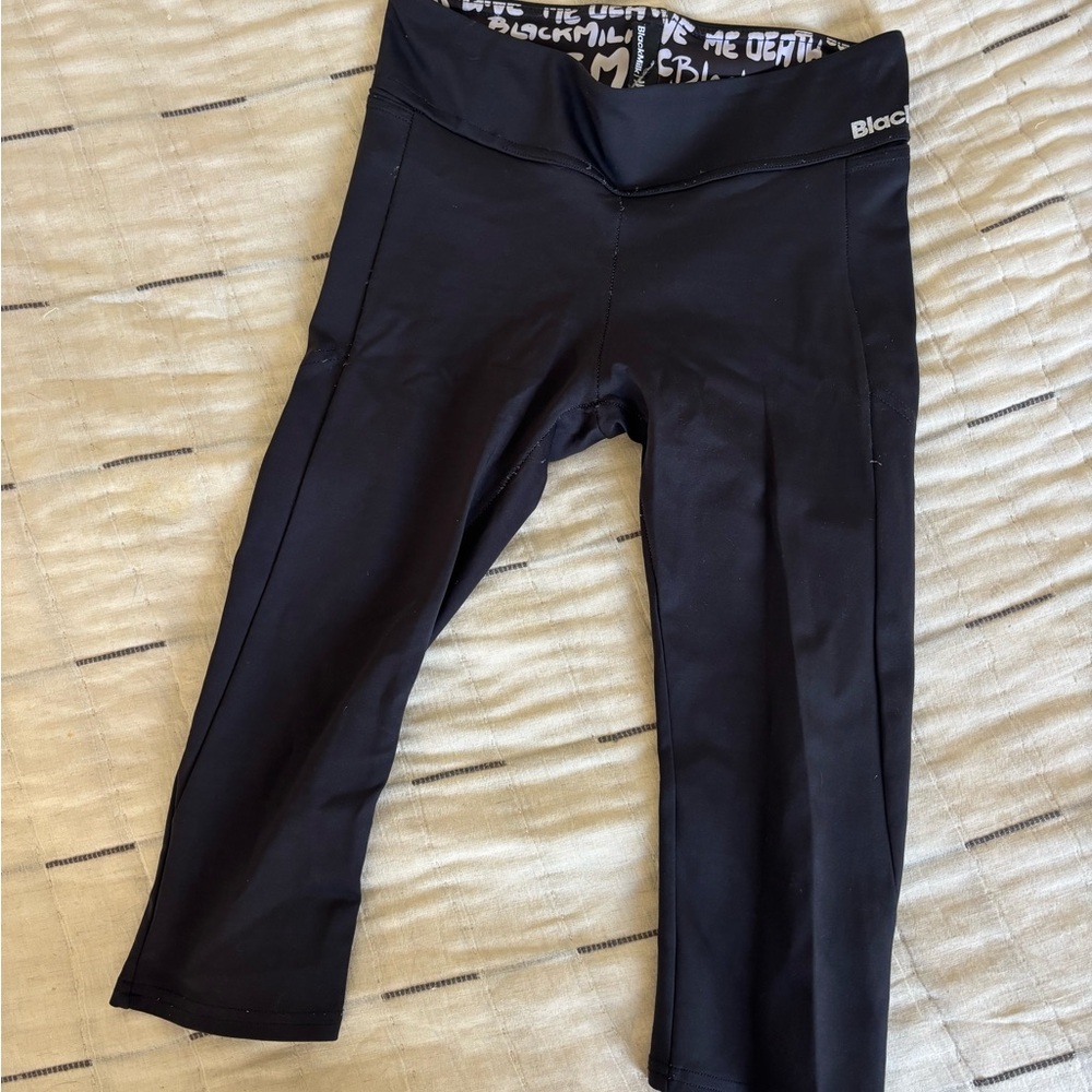 Blackmilk Black Cropped Leggings